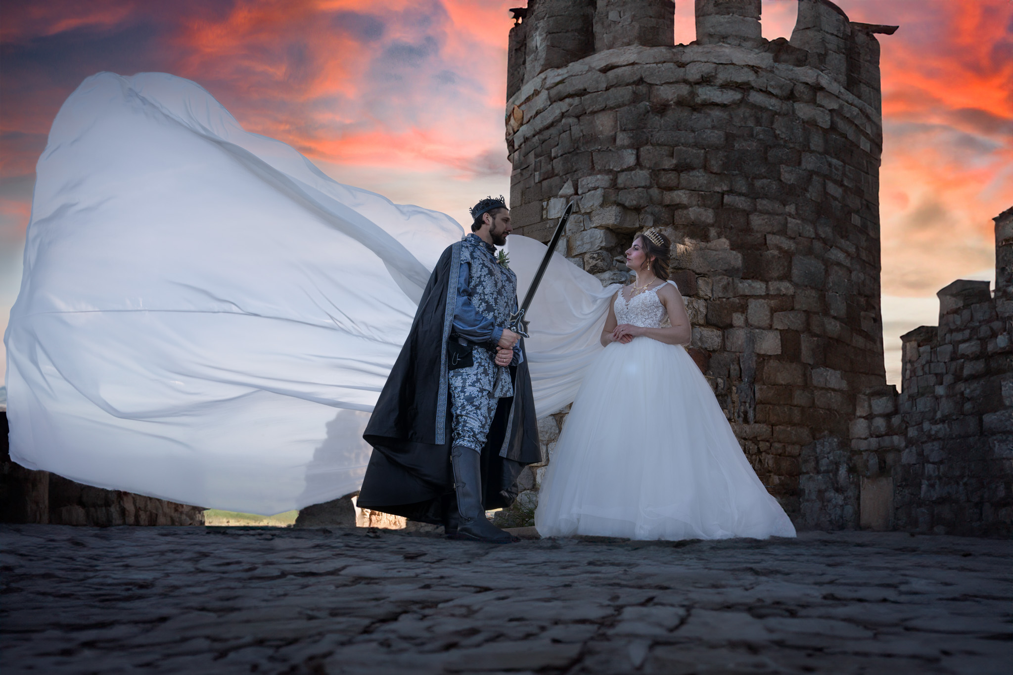 Giada e Massimo – Matrimonio Fantasy in Toscana tra Fuoco, Medioevo e il Castello di Montemassi